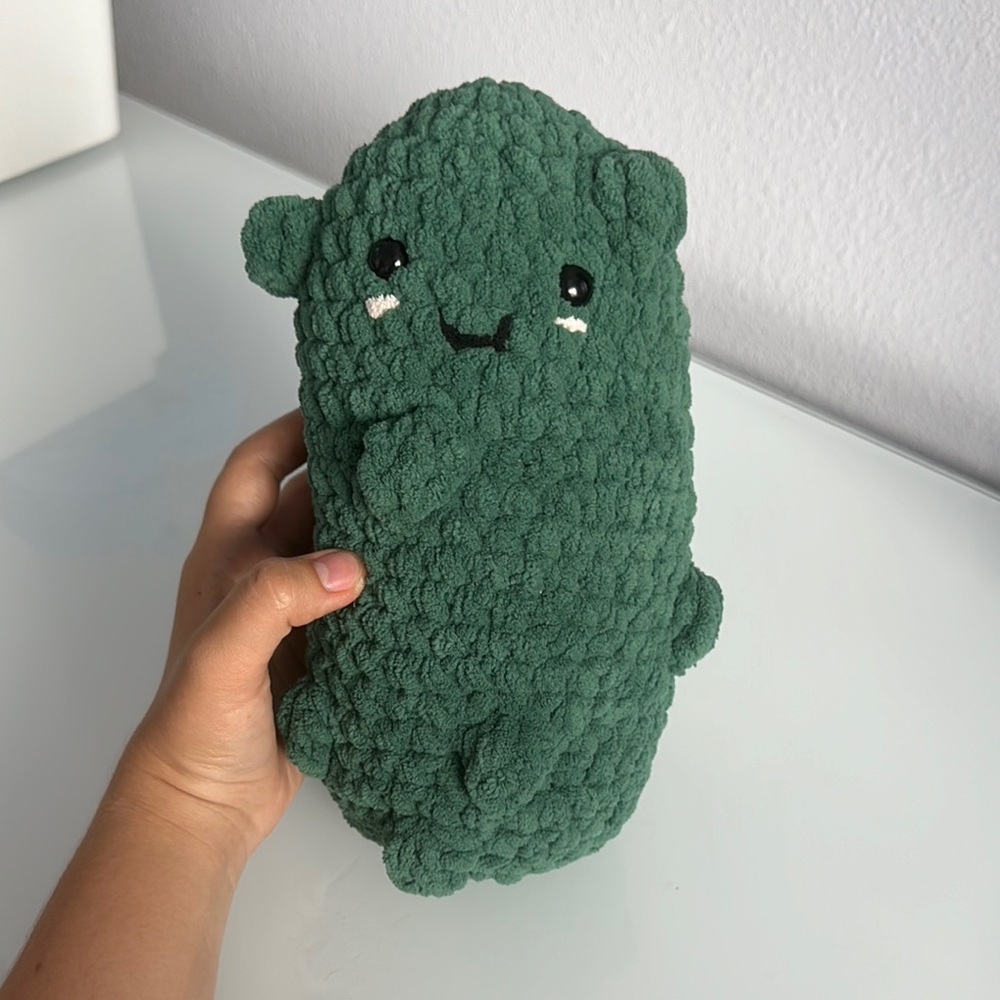 Cute Green pickle plush crochet